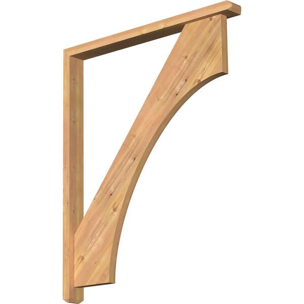 Ekena Millwork Westlake Craftsman Smooth Bracket w/ Offset Brace, Western Red Cedar, 3 1/2"W x 36"D x 44"H BKT0402X36X44WTL04SWR - main